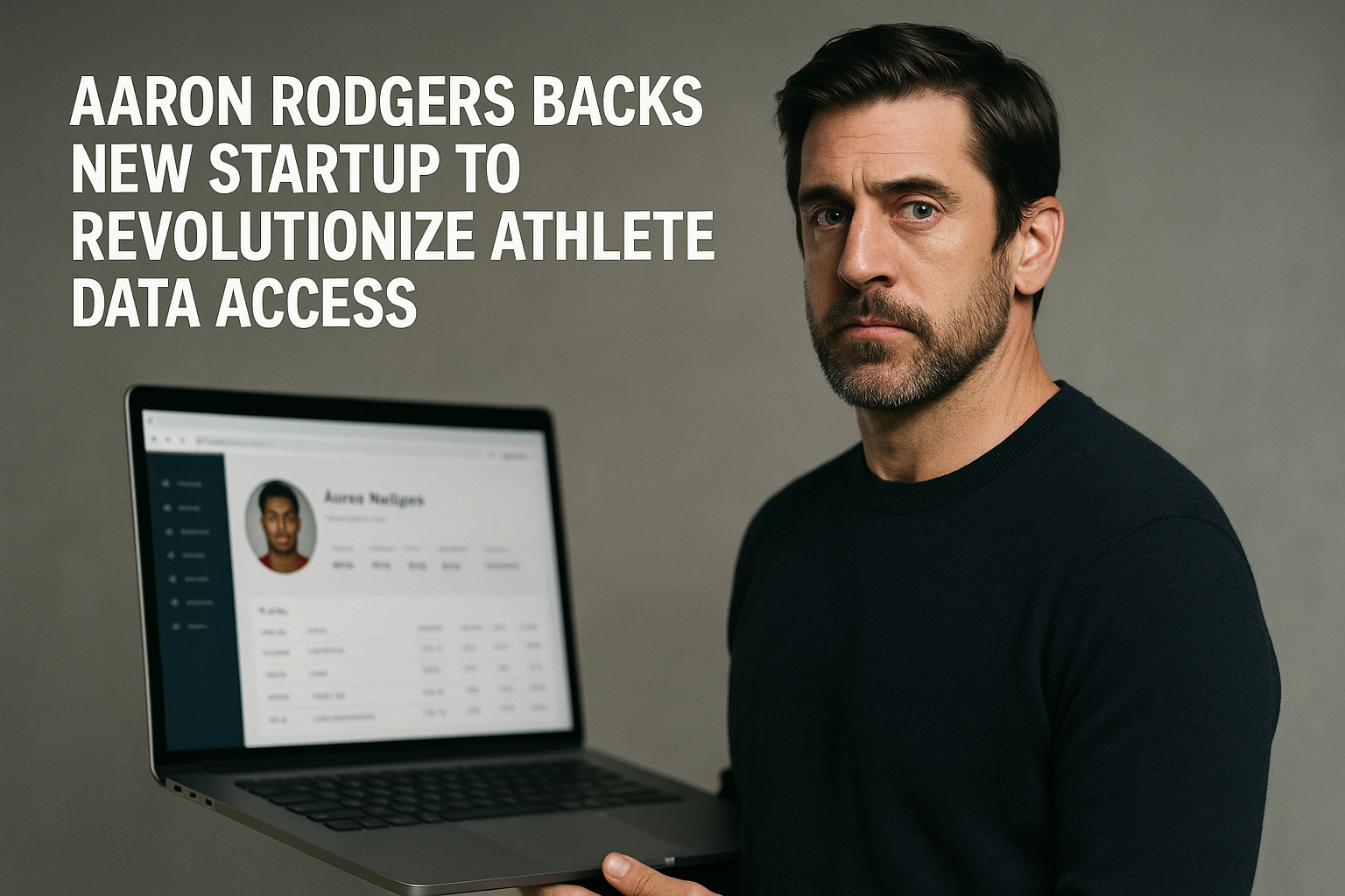 News photo illustrating: Aaron Rodgers Invests in Startup to Centralize Athlete Data, Empower Players