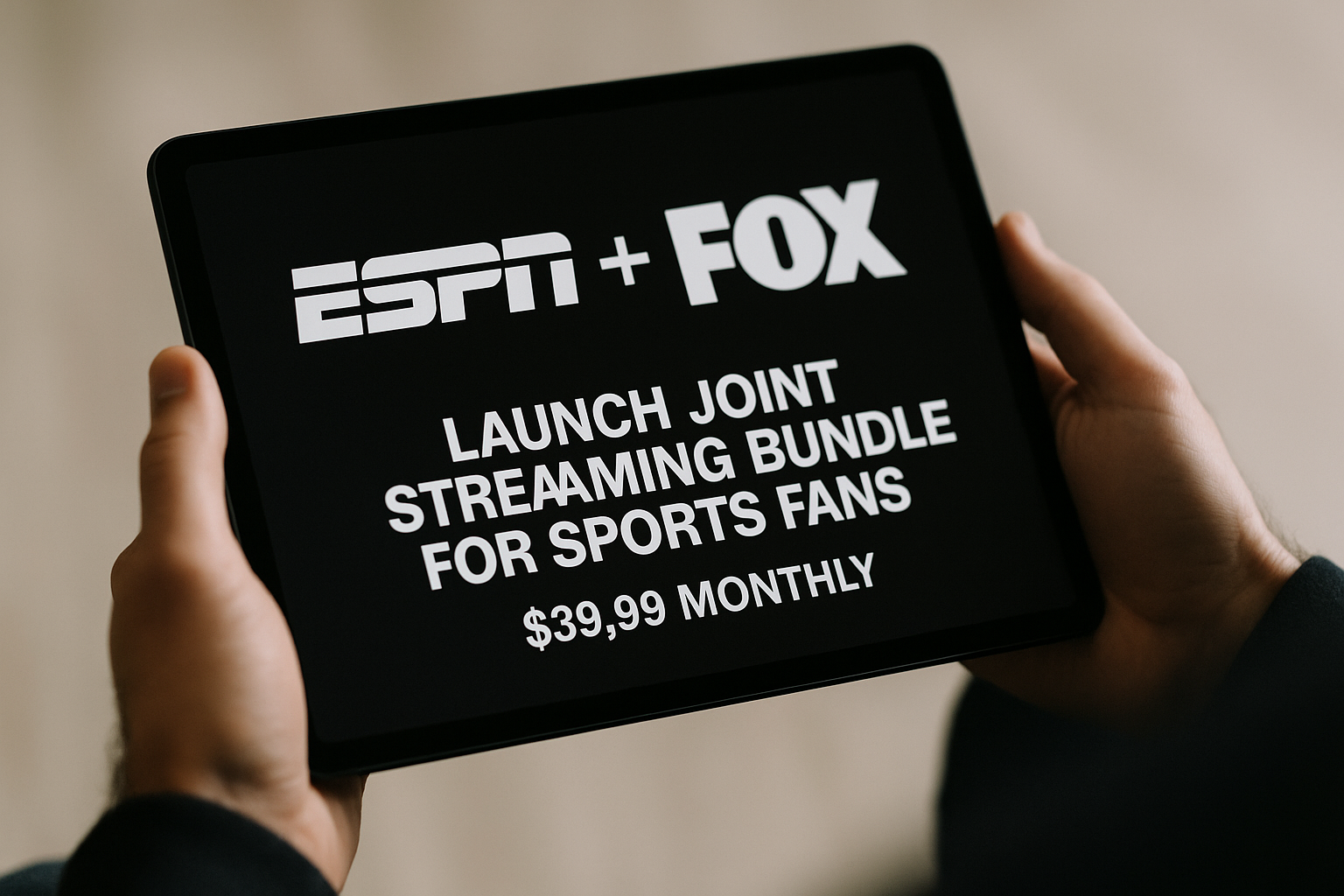 News photo for: ESPN and Fox Launch $39.99 Monthly Sports Streaming Bundle